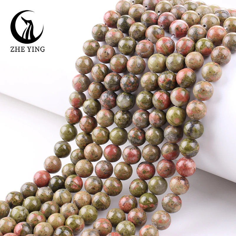 Wholesale Cheap Unakite Beads Natural Stone Beads For Jewelry Making Round Shape Loose Beads DIY Necklace Bracelet Accessories