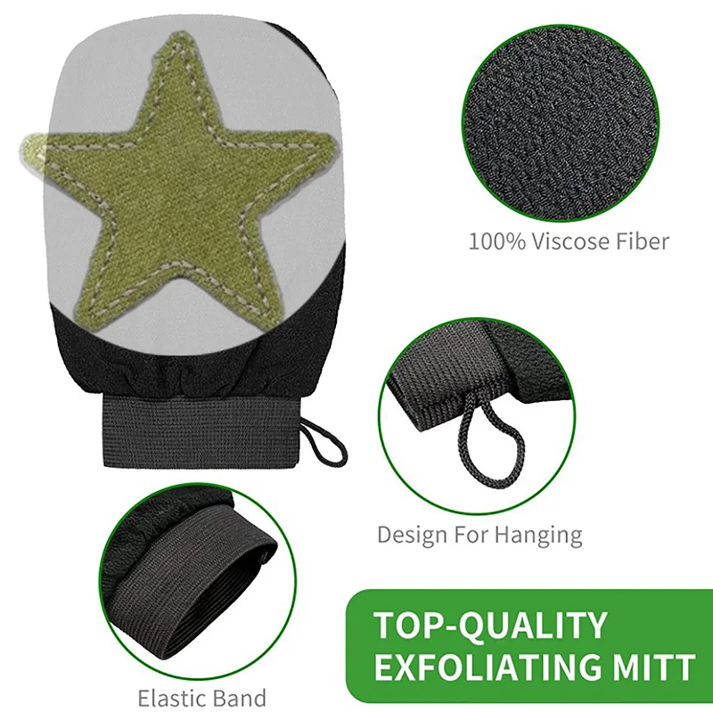 

{HE}1PC Moroccan Shower Exfoliating Glove Hammam Bath Body Cleaning Scrub Massage Mitt Kessa Peeling Towel Glove