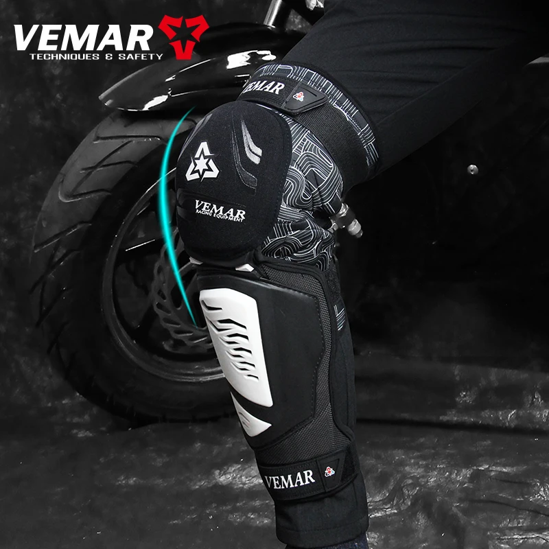 VEMAR Motorcycle Motocross Knee Protection Gear Off-road Knee Protector MTB Women Road Racer Anti-fall Moto Knee Pads One Size