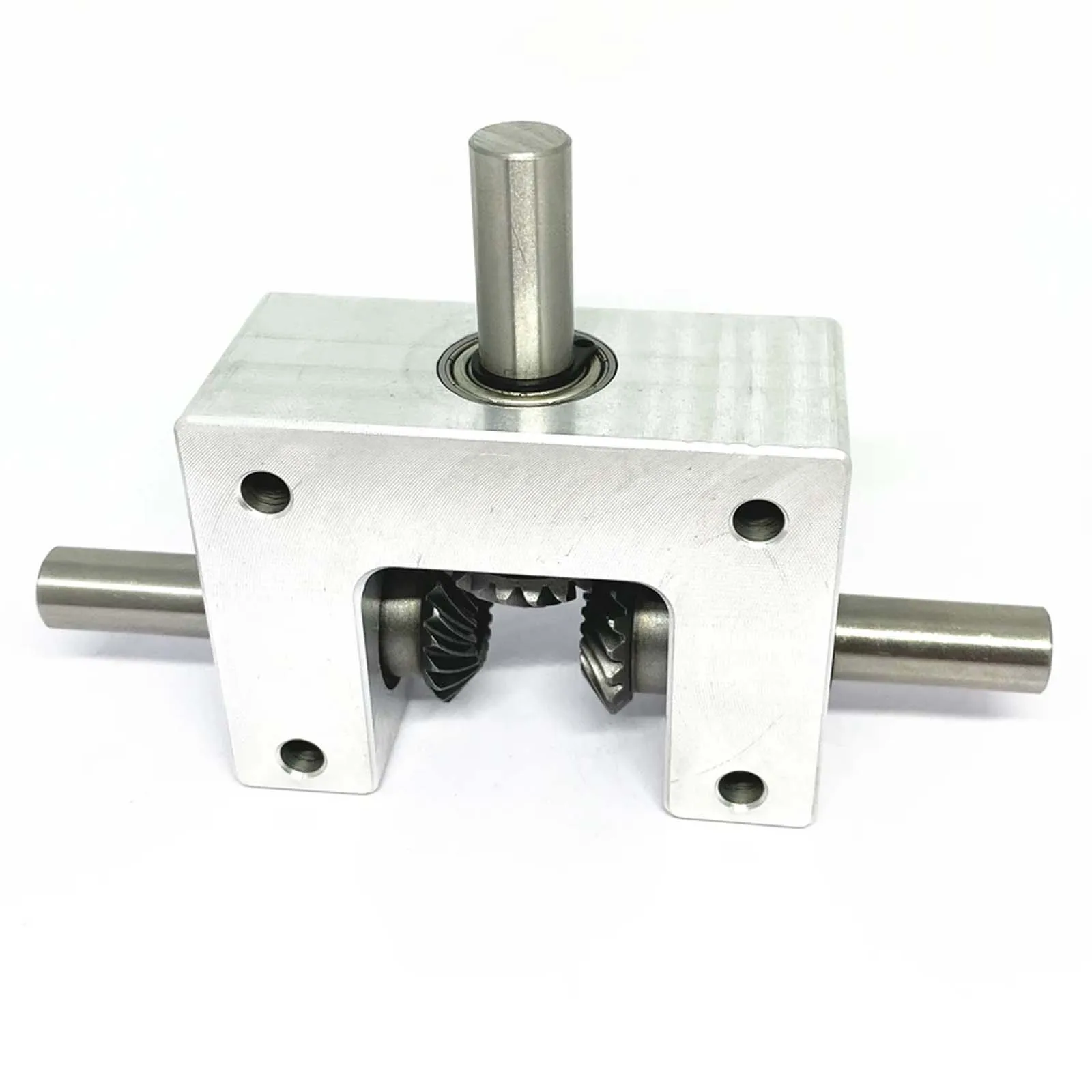 

Differential Assembly Gearbox Small Angle Converter 90 Degrees 1:1 Spiral Bevel Gear Shaft 6/8/10mm Double Output Shaft Reverse