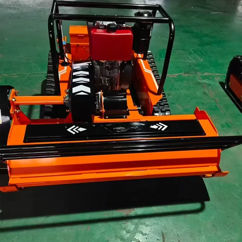 Remote Control Tracked Mower 15HP Hybrid Power Heavy for Steep Slope Orchard Grass Cutting Machine