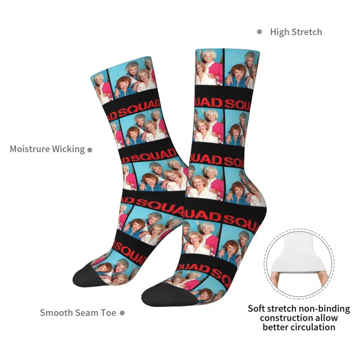 Girls Thug Life Savage Fan Art Golden Girls Unisex Winter Socks Hiking Happy Socks street style Crazy Sock