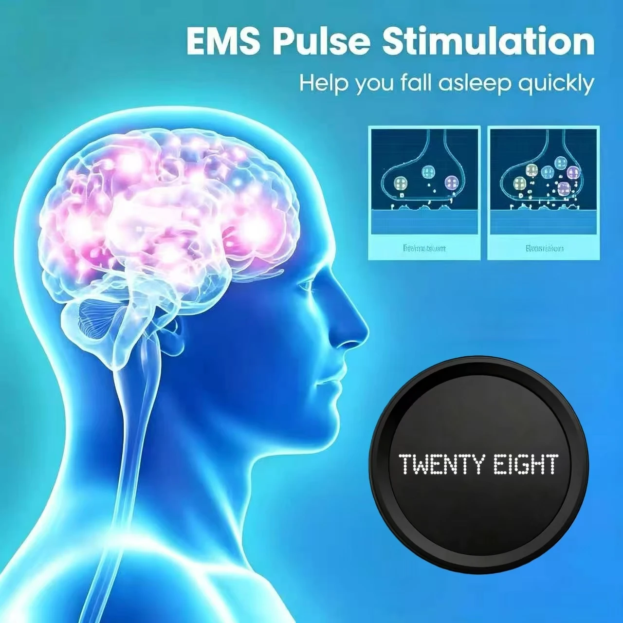 EMS Fast Sleep Aid Ear Clip Device for Insomnia Anxiety Relief Fast Sleep Home Travel Use