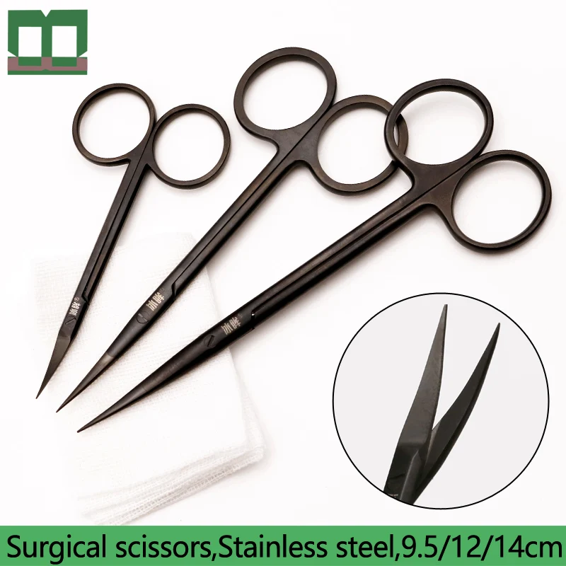 surgical-scissors-razor-sharp-95-12-14cm-plating-black-shank-operating-scissors-stainless-steel-ophthalmic-operating-scissors