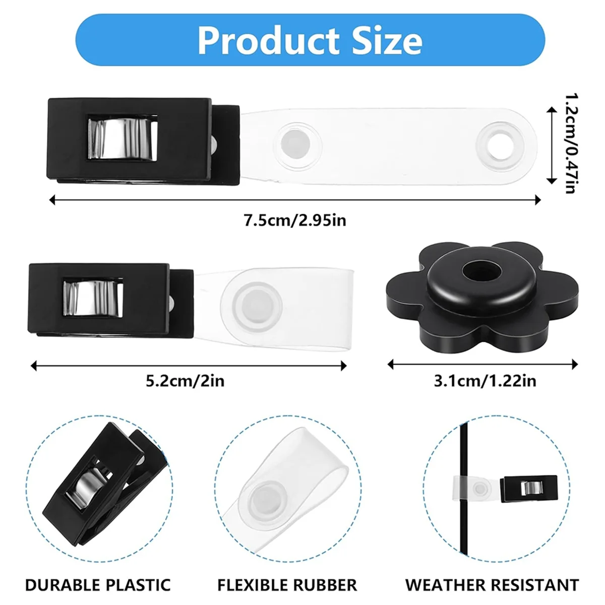 A71P 20 قطعة سدادات علم الحديقة مقاطع علم الحديقة للخارج المضادة للرياح أصحاب العلم الصغيرة لساحة وعمود علم الحديقة