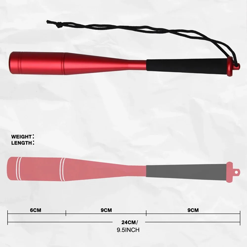 1Pcs Aluminum Alloy Fishing Priest Portable Fish Whacker Fishing Bat with Non-Slip Handle Fly Fishing Priest Tools Accessories