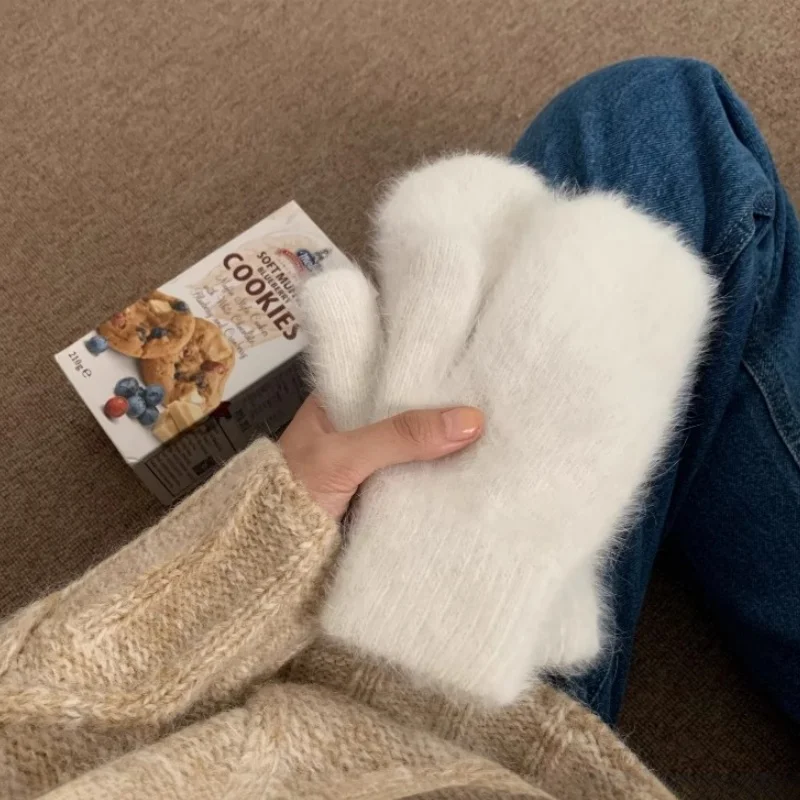 2025-novas-luvas-de-pele-de-coelho-branco-feminino-inverno-sem-dedo-bonito-ins-plu-calor-intercuido-luvas-de-dedo-faionable-motorcycl