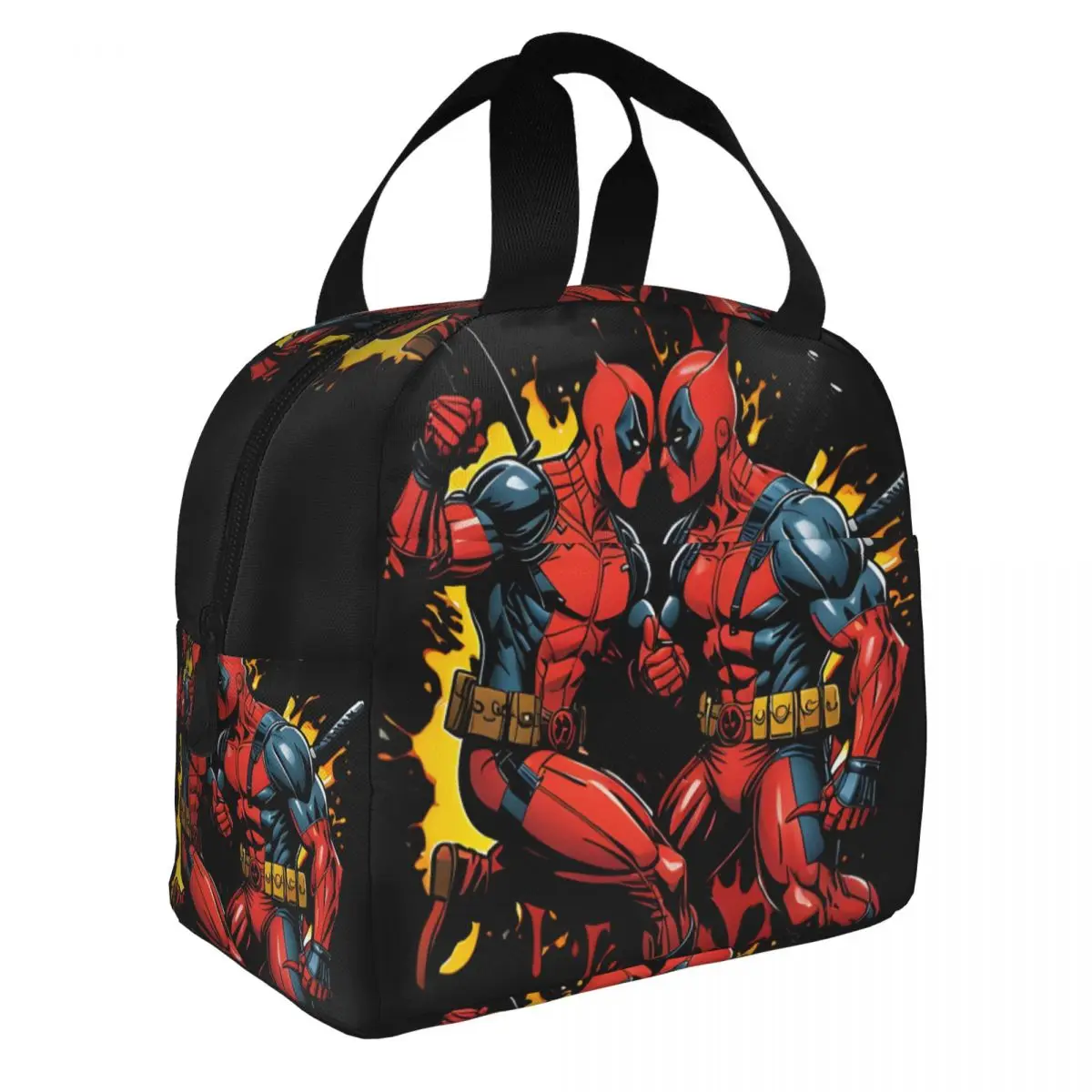 Large Capacity Grils Deadpool & Wolverine Travel Storage Bags Thermal Popular Movies Travel Lunch Boxes