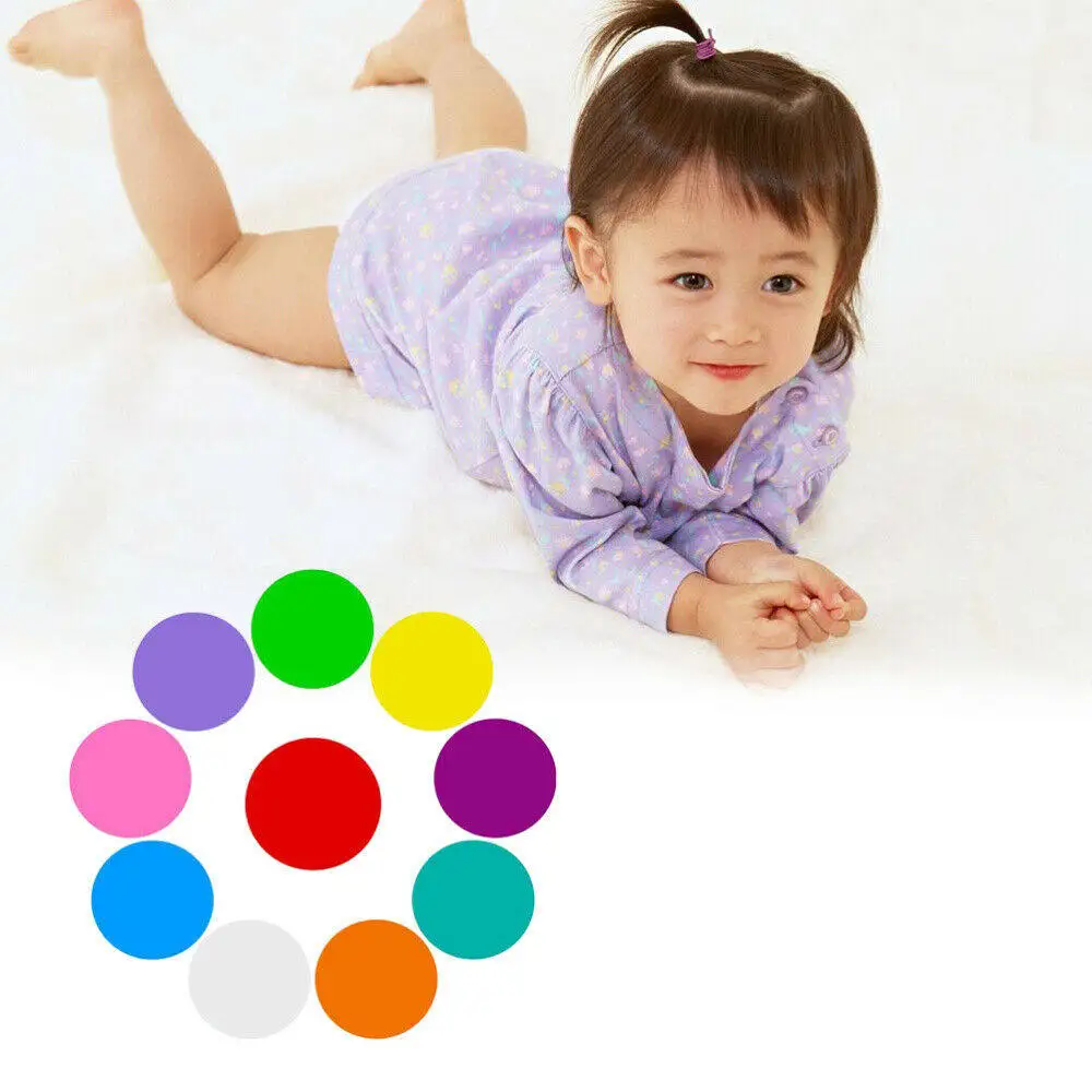 

10Pcs Dry Erase Board Dots Removable Vinyl Circles Colorful Stickers No Residue Safe for School Home Teaching Training