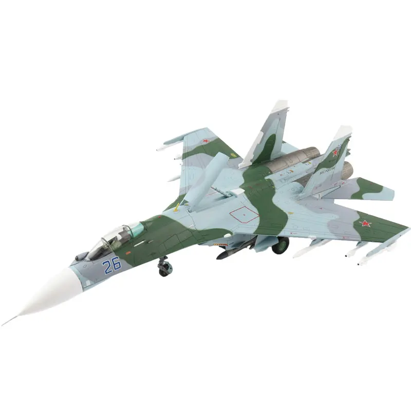 

1:72 Scale HA6013 Russian Air Force SU-27SM SU-27 Flanker Fighter "Black Sea" Blue 26 Alloy Militarized Combat Aircraft Model