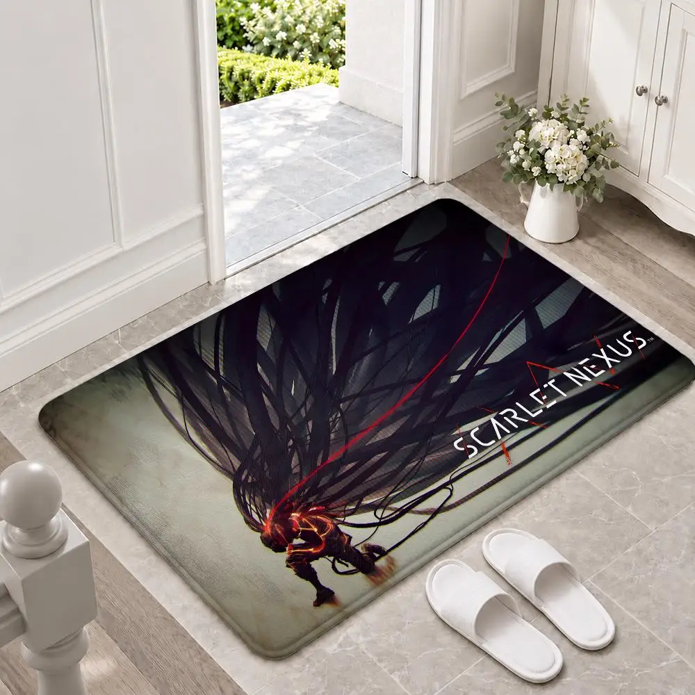 game Scarlet Nexus Floor Mat Doormat Non-Slip Floor Mat Rug for Bathroom Kitchen Entryway Indoor Outdoor Home Decor
