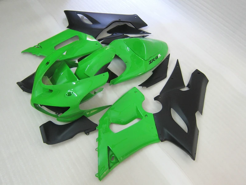 Plastic fairing kit for Kawasaki ZX6R 2005 2006 Parts 05 06 Ninja 636 green black fairings bodywork set S244