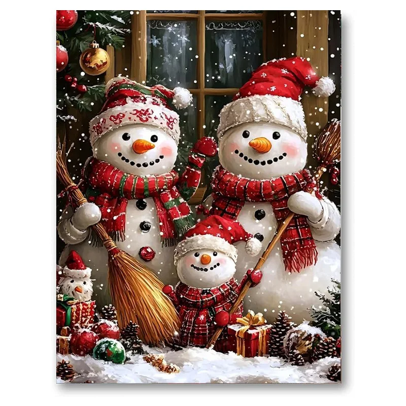 AB Drill Erwachsene Diamant Malerei Set Weihnachten Schneemann Muster Diamant Kunst Dekoration Malerei Weihnachtsdekoration Wandbild
