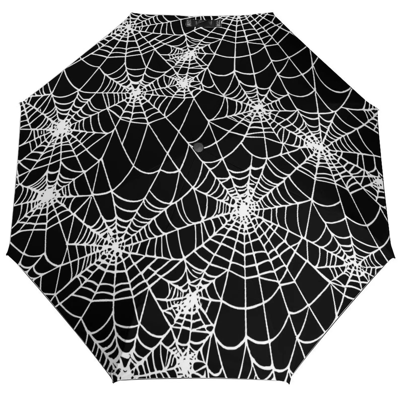 

Зонт на Хэллоуин, белая паутина, солнцезащитный зонт, анти-УФ-зонт, складной красочный тройной автоматический летний зонт на заказ