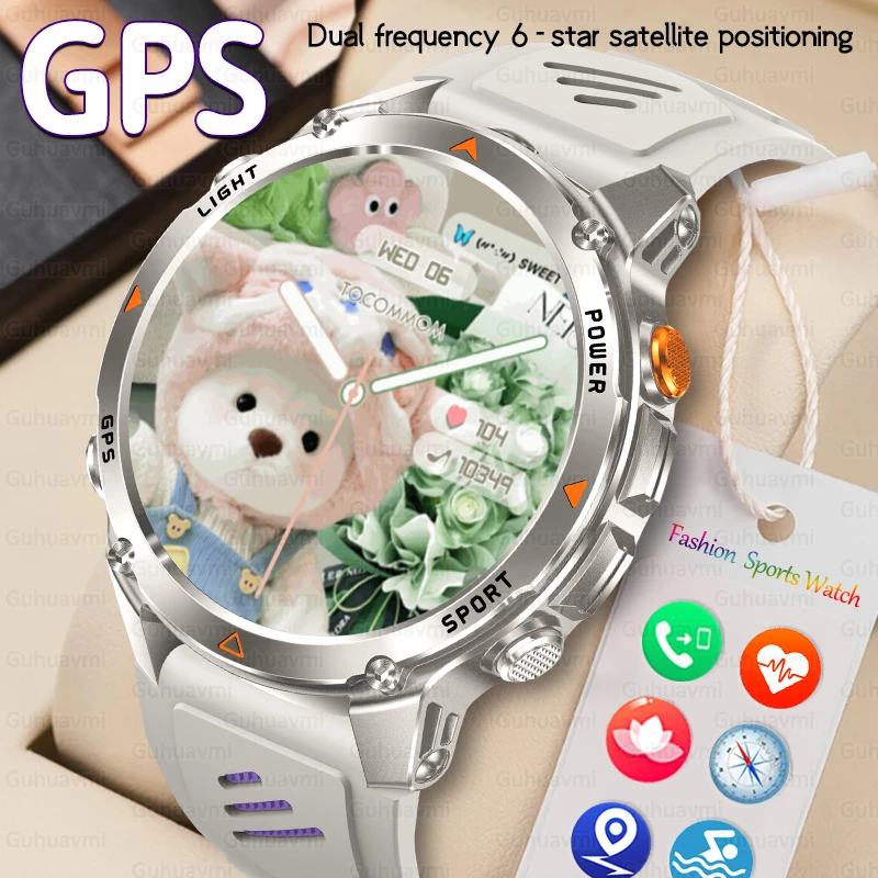 

2025 New Military GPS Smartwatches For Women Bluetooth Call Health Monitoring Clock 3ATM Waterproof Sports Fitness Bracelet Men