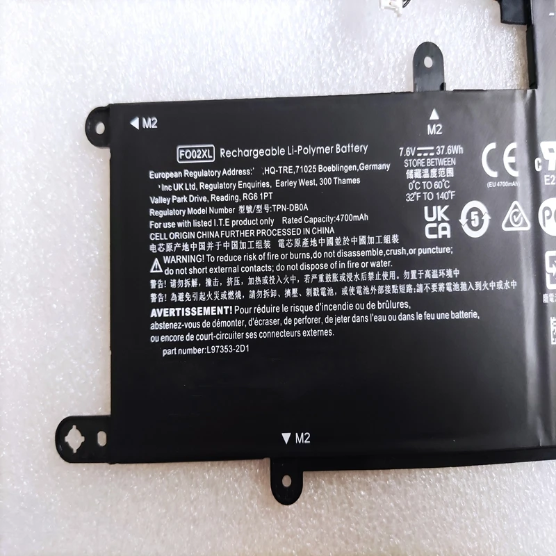 FO02XL TPN-DB0A Battery For HP Chromebook 11A NA0001NI NA0010NR NA0015WM NA0020NR NA0035NR NA0050NR NA0200ND NA0502SA NA0800NO