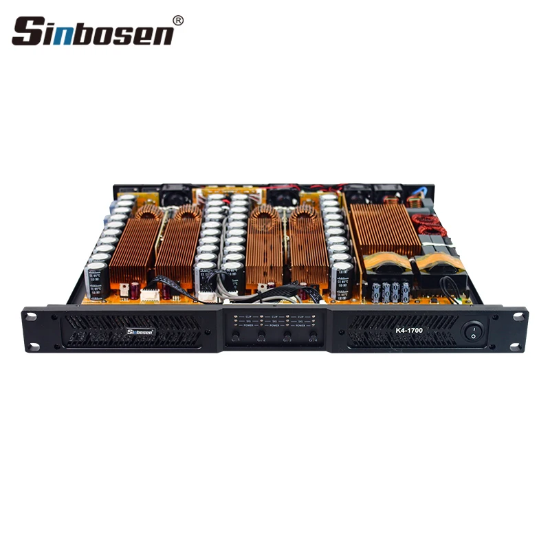 

K4-1700 Home Theater System 8ohm 1700 Watts Professional 4 Channel Digital Power Amplifier for Stage Performance