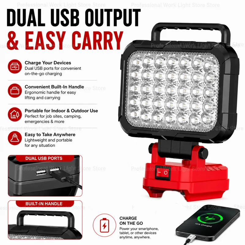 Lampe de travail LED portable - Outdoor Lighting Milwaukee avis et prix