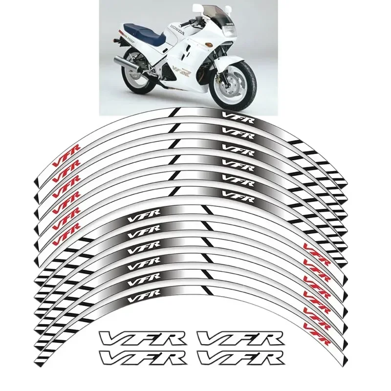 For Honda VFR VFR750 VFR800 VFR1200 VFR1200F Motorcycle Motor Parts Contour Wheel Decoration Decal Sticker - B