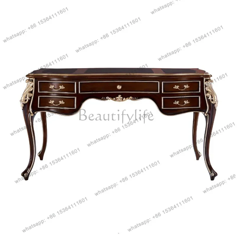 

yj9 Desk, English solid wood desk, European writing desk, desk furniture