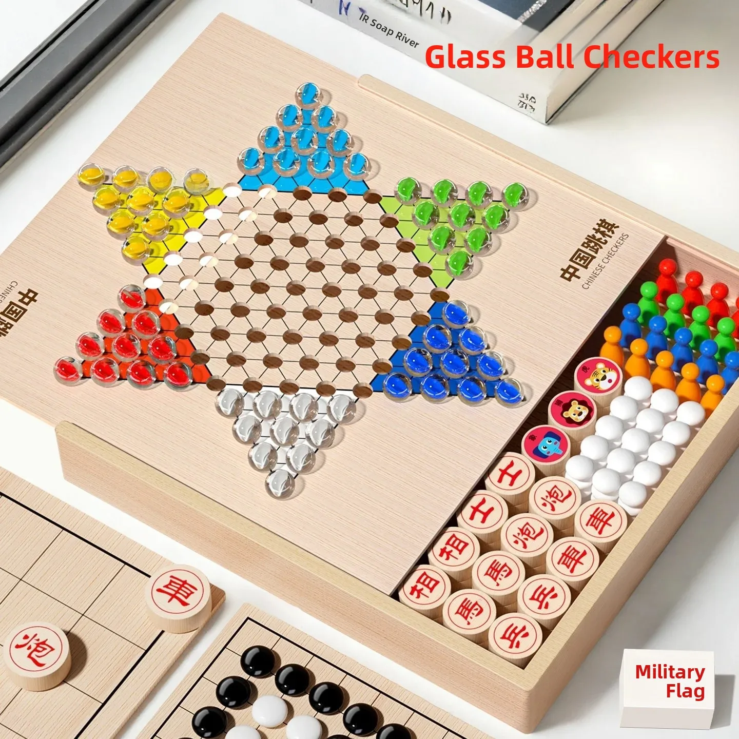 children's-version-five-in-a-row-flying-chess-jumping-chess-chessboard-primary-school-special-multi-in-one-educational-games