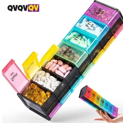 1PCS Extra Large Pill Organizer 2 Times a Day, Big Weekly Pill Box Organizer, Giant Daily Pill Container with 14 Compartment