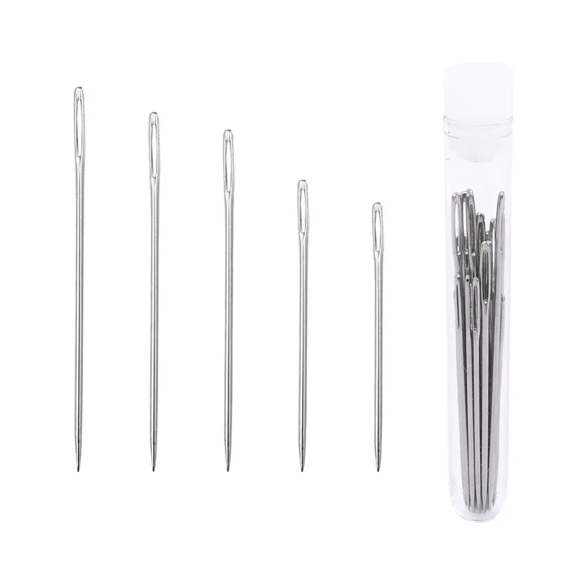 25Pcs/Lot Stainless Steel Beading Needles For Beads Threading String Jewelry Embroidery Bracelet Necklace Making Sewing Tools