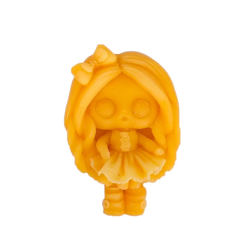 2D Little Girl Cute Shape Silicone Mold Cake Candle Soap Plaster Mould DIY Aroma Household Decoration Craft Tools 5