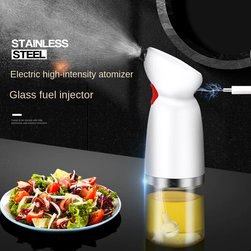 Rechargeable Electric Olive Oil Spray Bottle For Kitchen Oil Sprayer Automatic Handheld Oil Spray Can Detachable