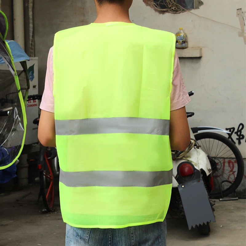 Ropa reflectante para seguridad en el tráfico, chaleco amarillo de alta visibilidad para correr al aire libre, ciclismo, deportes