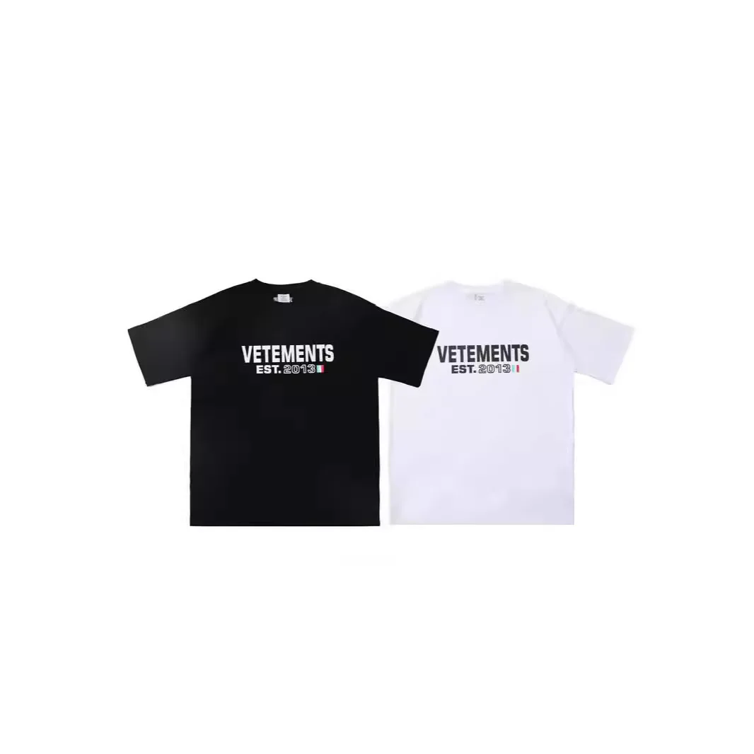 النمط الأمريكي جولة الرقبة قصيرة الأكمام تي شيرت VTM Wit Meng القطن عارضة تنفس الرجال المحملة فضفاضة تناسب إلكتروني الطباعة #1