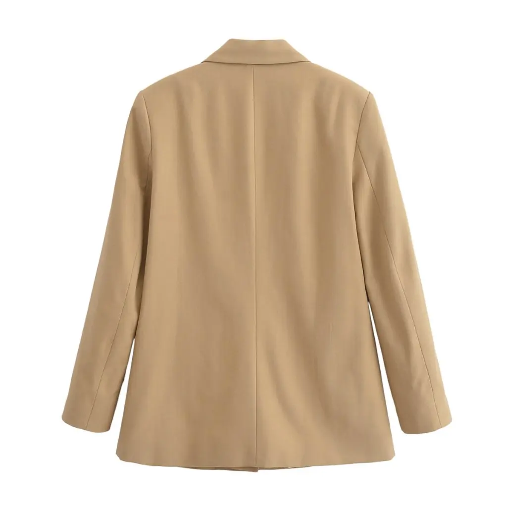 

Women's Casual Long-Sleeved Suit Jacket E50086 Spring Autumn New European American Style Loose Fit Tuyere Bag Decorations
