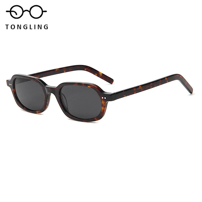 

Retro Square Frame Men Personalized High-End Handcrafted Acetate Women Sunglasses Support Custom Logos and Prescription Lenses