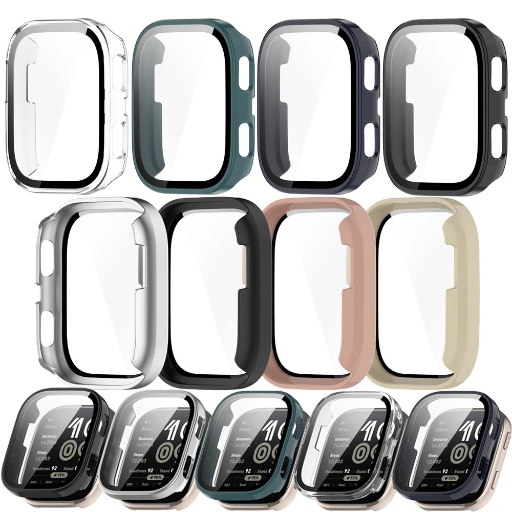 Huami Amazfit Bip 6 Bip6 A2435용 BEHUA 보호 케이스, 강화유리 필름 포함 2in1 PC 쉘 스크린 보호 케이스 커버