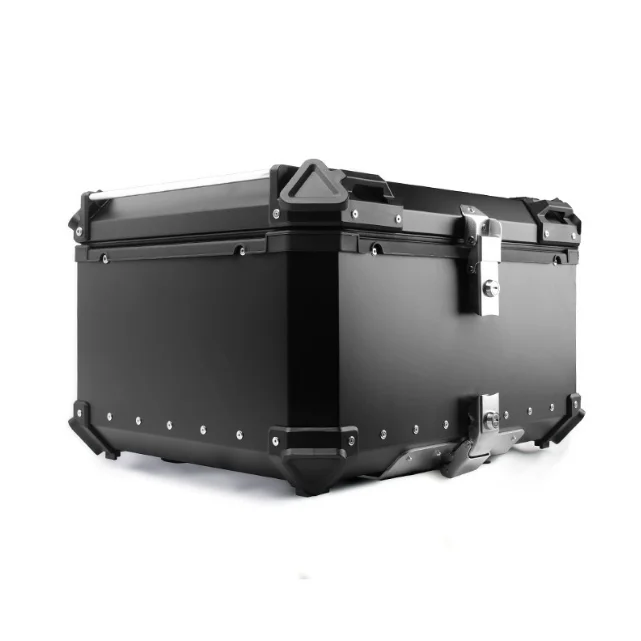 

80L Aluminum Alloy Motorcycle Luggage Box Waterproof Top Case with Lockable & Quick-Release Features Fits All Motorbikes