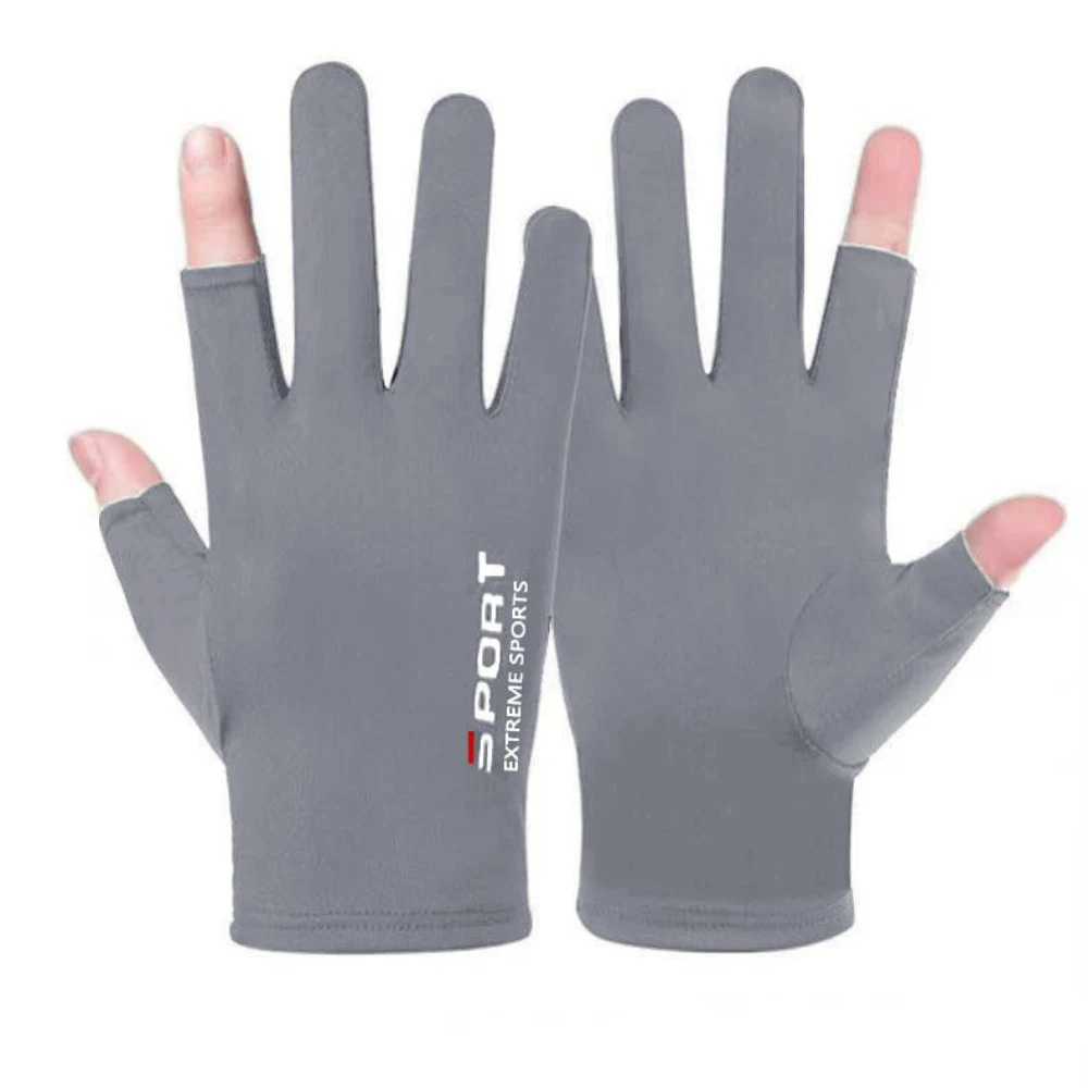 New Touchable Screen Sunscreen Gloves Breathable Highly Elastic Ice Silk Gloves Non-slip Anti-UV Riding Driving Gloves Gift