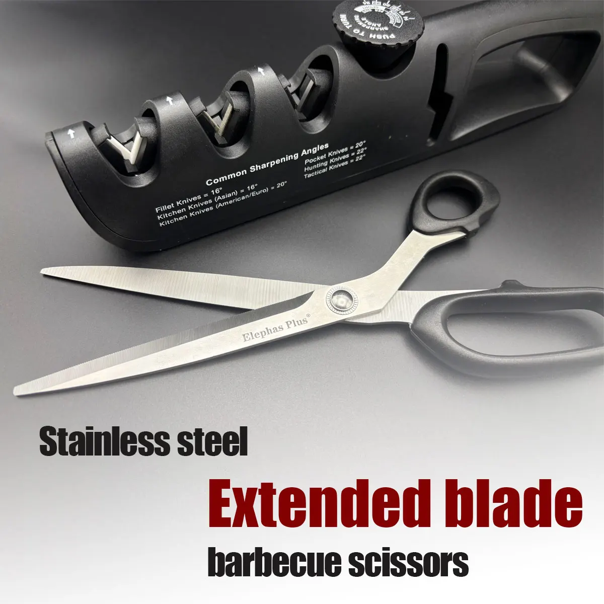 

Extra-Long BBQ Shears - Heavy Duty Stainless Steel Poultry Scissors | Extended Blade for Chicken Cutlets, Grilling & Kitchen