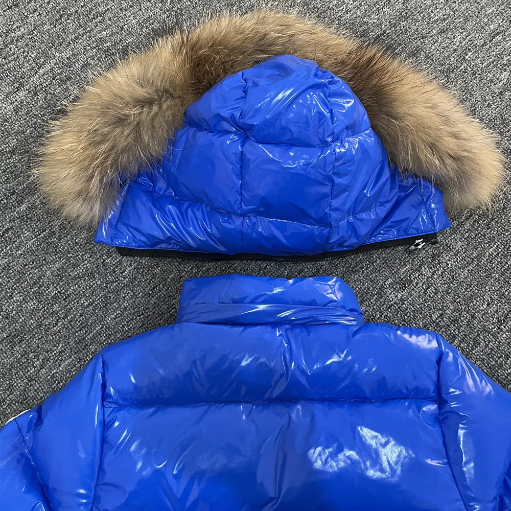 Children\'s Winter Down Jacket Real Fur Collar Toddler Clothing Kids Warm Outerwear Coat For Baby Boy Girl 1-14 Years Snowsuit