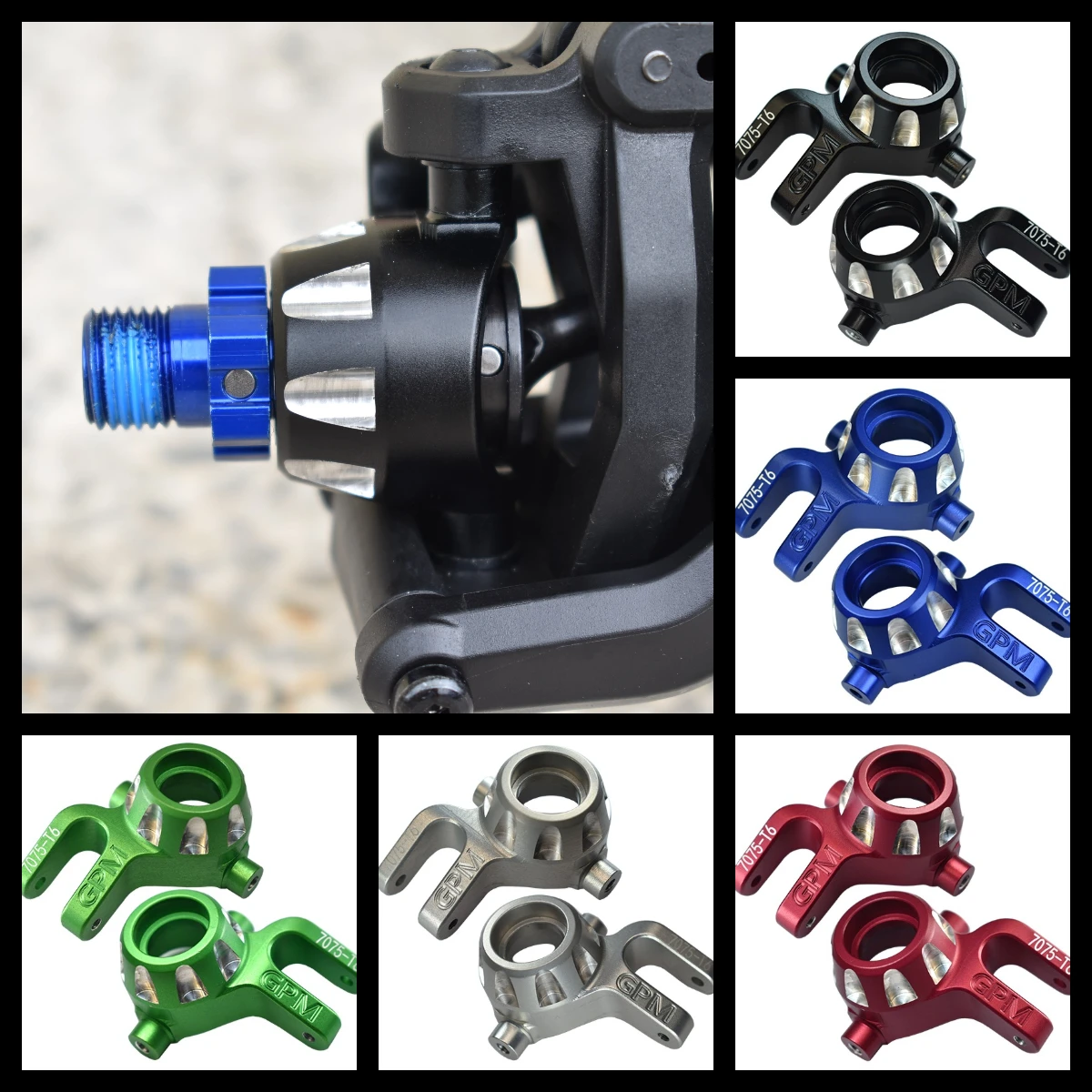 

GPM TRAXXAS Sledge Monster Truck 95076-4 For Aluminum 7075 Front Knuckle Arms