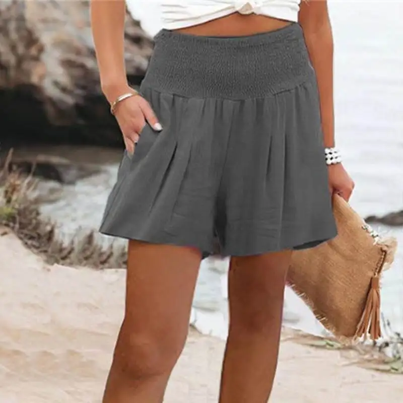 Estate plus size casual da donna orts S5XL comodi pantaloni a gamba larga design asimmetrico busin tessuto casual in poliestere Sle