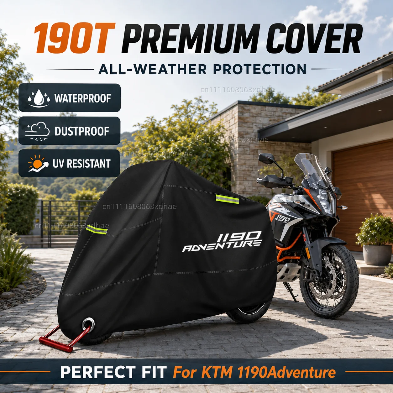 

Motorcycle Cover All Season Waterproof Dust Rain UV Protection 190T Oxford Cloth For For KTM 1290 390 790 890 990 1050 1090 1190