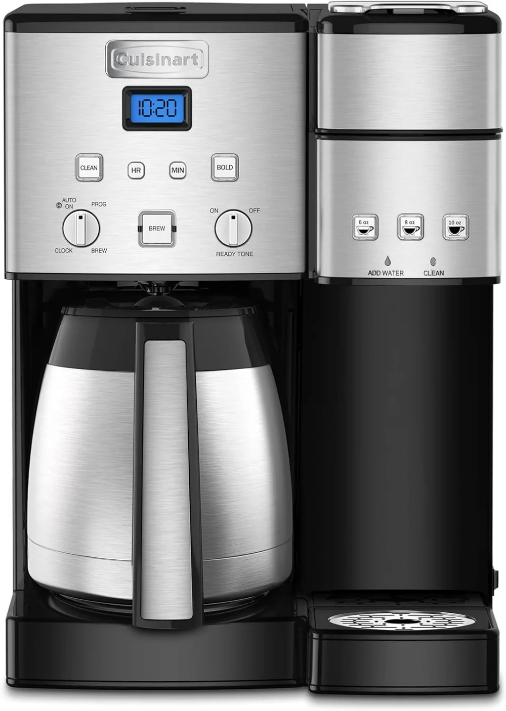 SS-20P1 Coffee Center 10-Cup Thermal Coffeemaker and Single-Serve Brewer, Stainless Steel