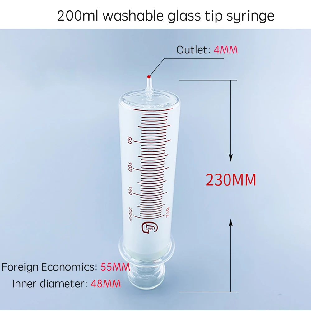 Imagem -03 - Todas as Seringas de Vidro Grande Dispositivo de Salsicha Extractor de Amostra de Vidro Injetor de Vidro Grande Calibre 150ml 200ml 250ml 300ml 500ml 1000ml