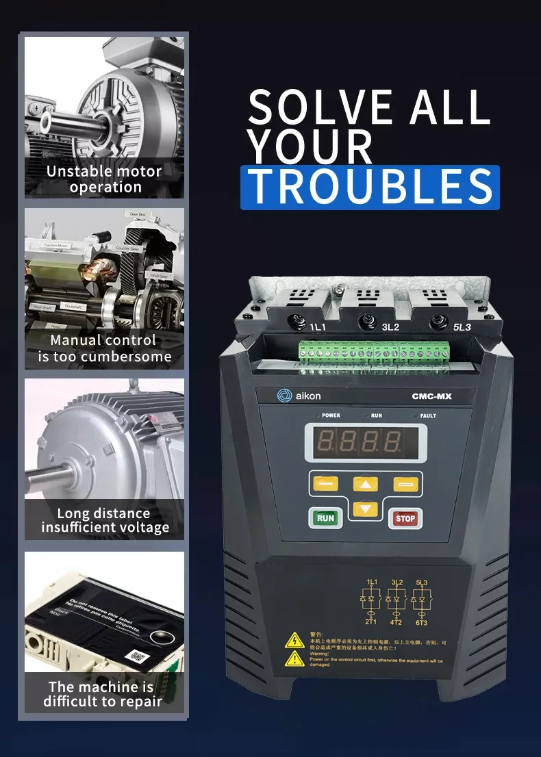 Modulo controller elettrico intelligente TLF Controller Bypass Avviatore morbido trifase 380 V per compressore d'aria