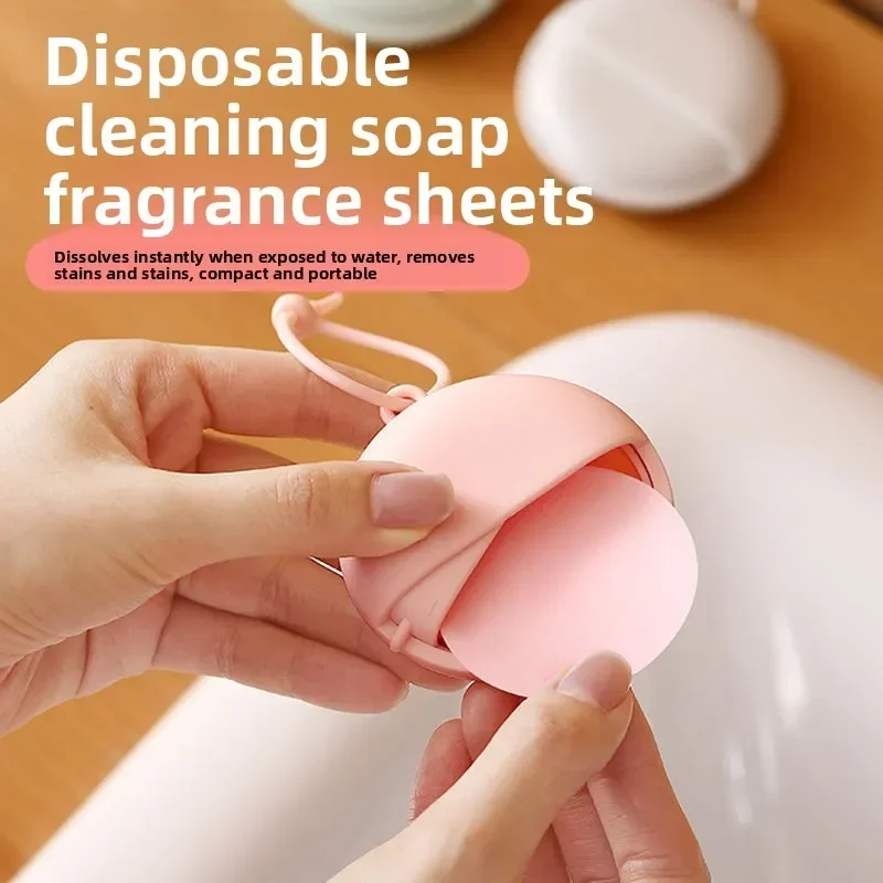 Creativity Mini Disposable Soap Sheets 50 Pieces Per Box Portable Travel Hand Wash Paper Outdoor Clean Hand Wash Soap Paper