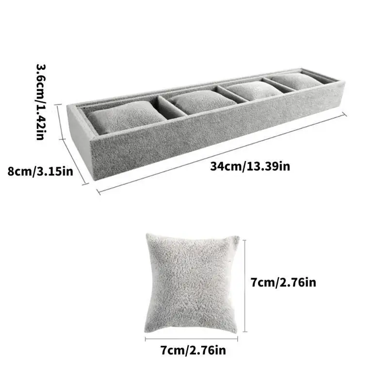 31BB Praktische Uhrenablettung mit weichen Kissen Velvets Uhren Eleganter Display Ständer für Armbandarmarm
