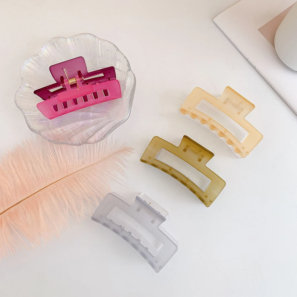 2022 acessórios novo ins dois-color gradiente hairpin grande geada geléia aperto temperamento tubarão grampo de cabelo headwear