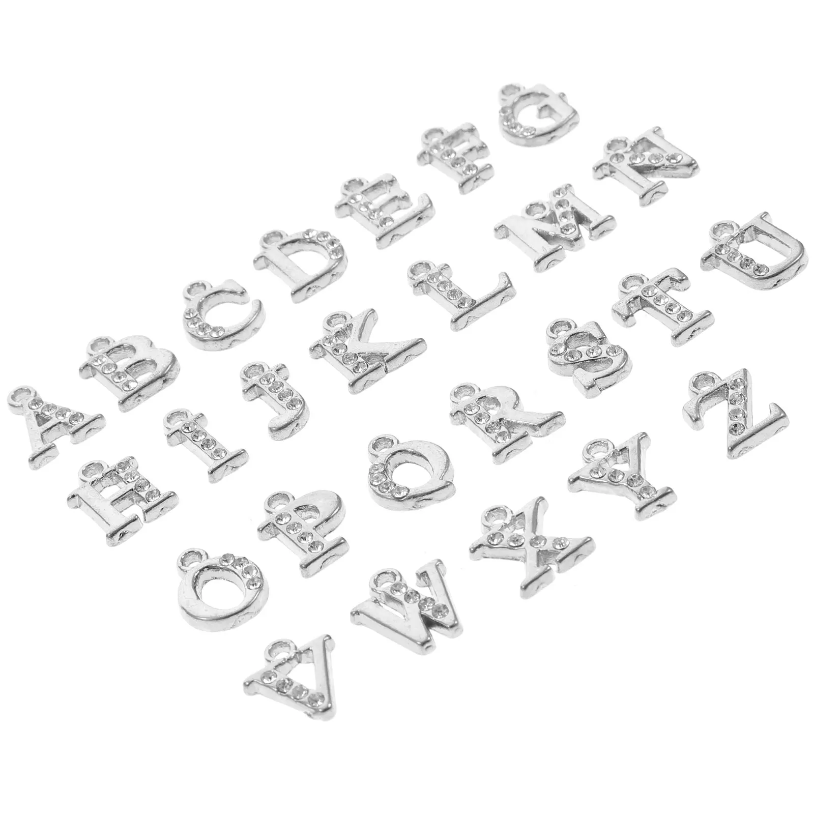 

26 Pcs Letter Pendant Charm Bracelet Charms Pendants Fashionable Alloy for Jewelry Making Letters