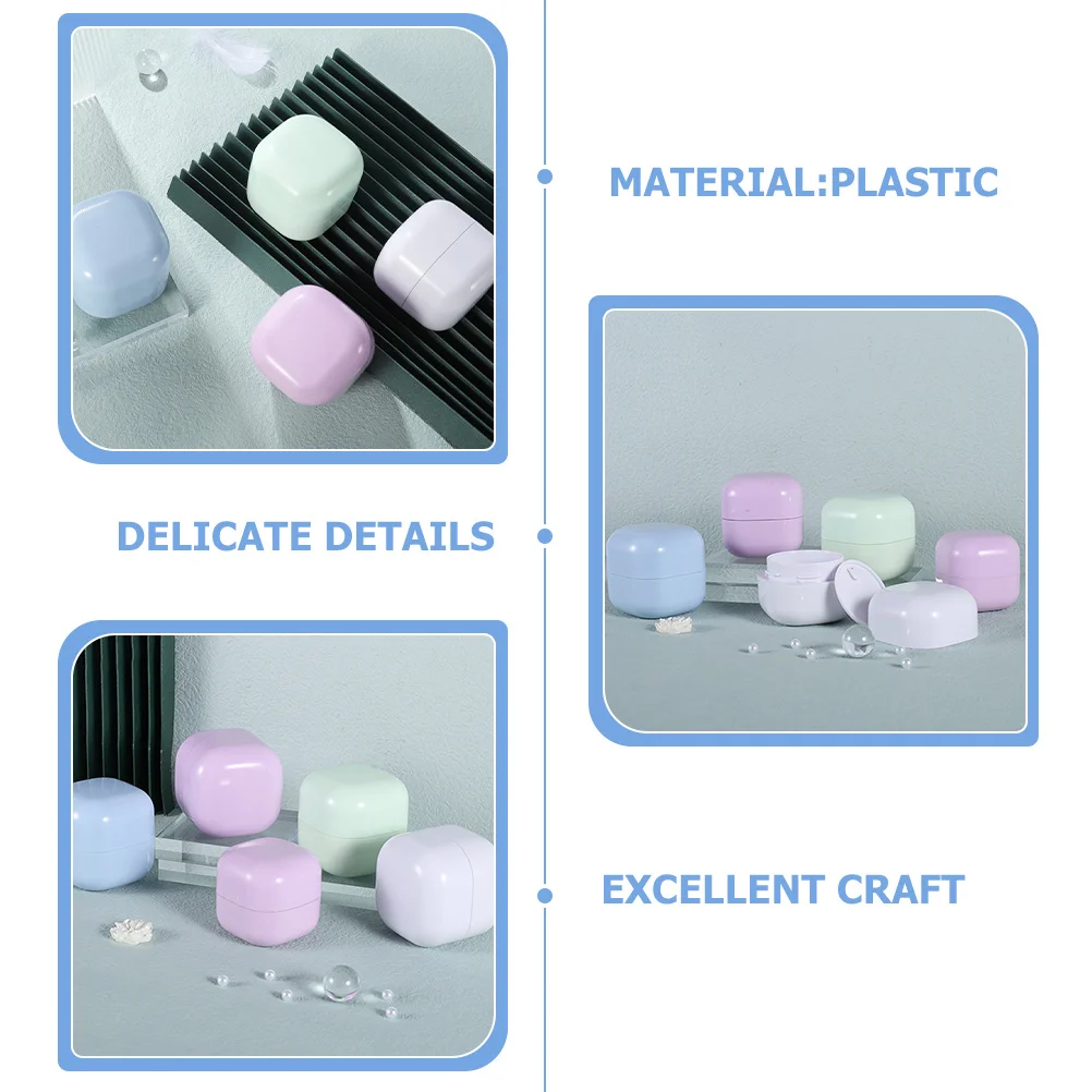 

4Pcs Travel Containers 50g Refillable Cream Jars Portable Skin Care Lotion Jars Small Travel Size Storage