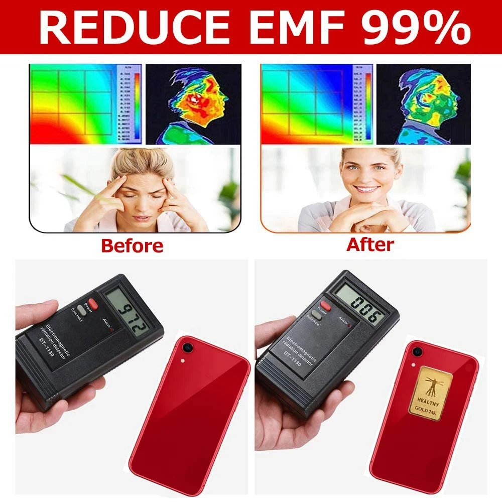 Autocollant de protection pour téléphone portable, 6 pièces, anti-rayonnement, emf bchampionship pour ordinateur portable du matin